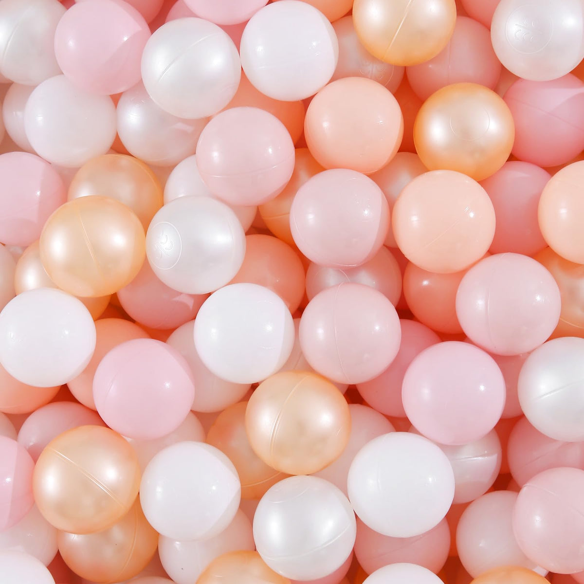 Realhaha pink and white ball pit balls for safe baby play and sensory exploration