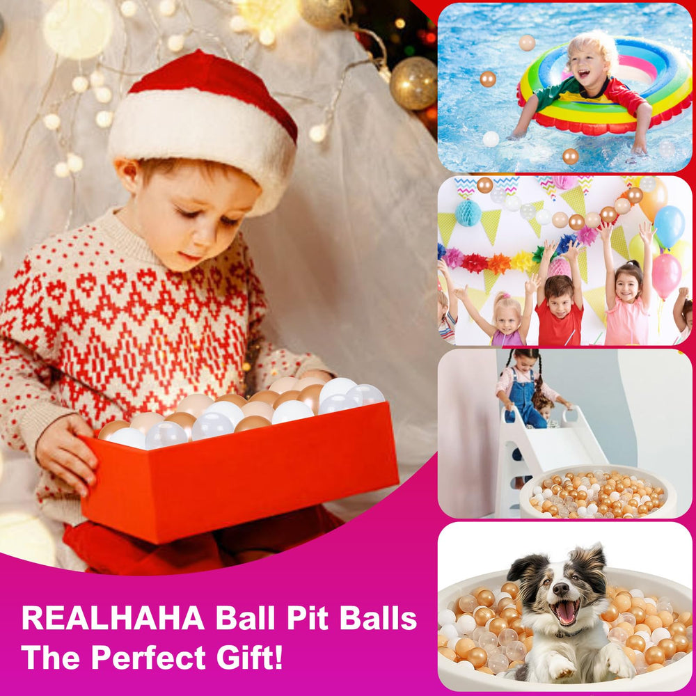Realhaha ball pit balls pool time safe buoyant play in water.