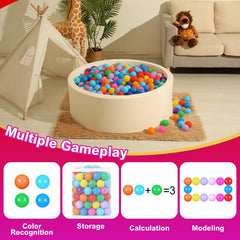 Realhaha ball pit balls purple, ideal for color-learning play sessions