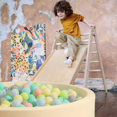 Realhaha balls smooth-edged for gentle toddler handling.