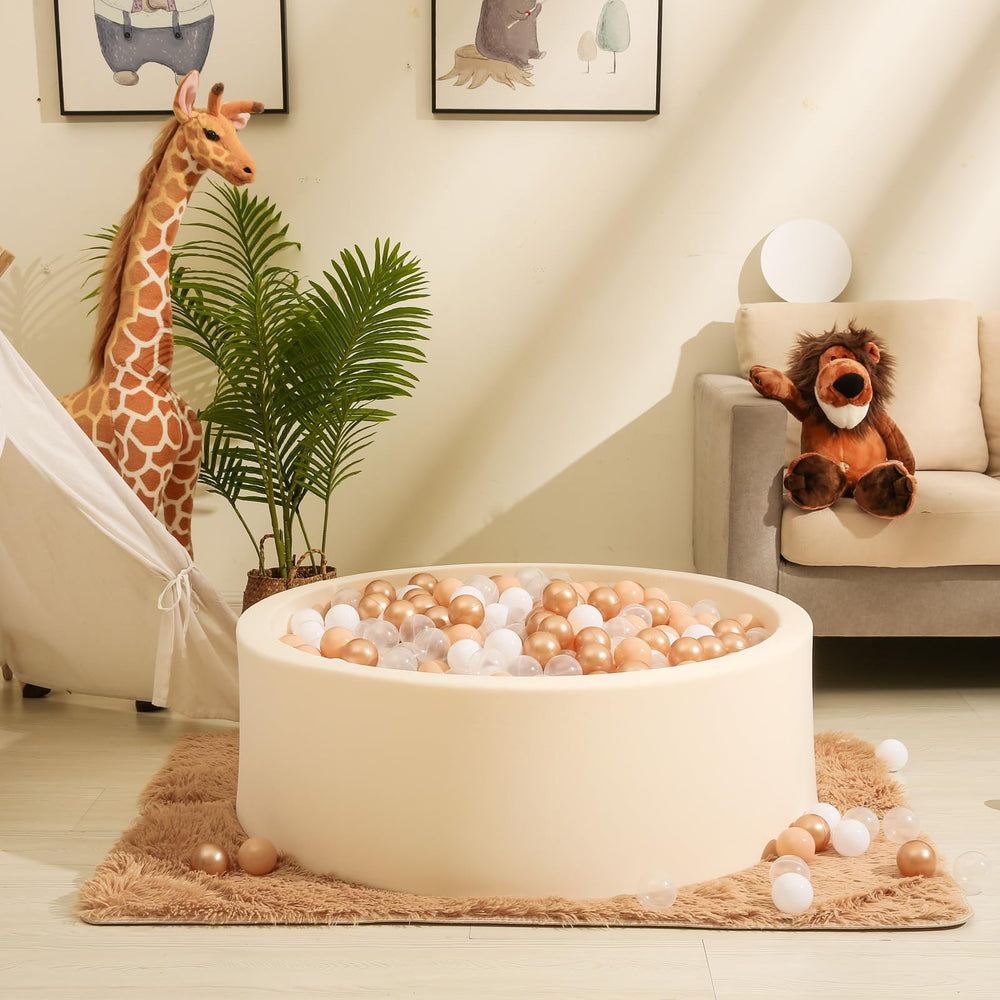 Realhaha ball pit balls with smooth edges ensure comfortable touch during play.