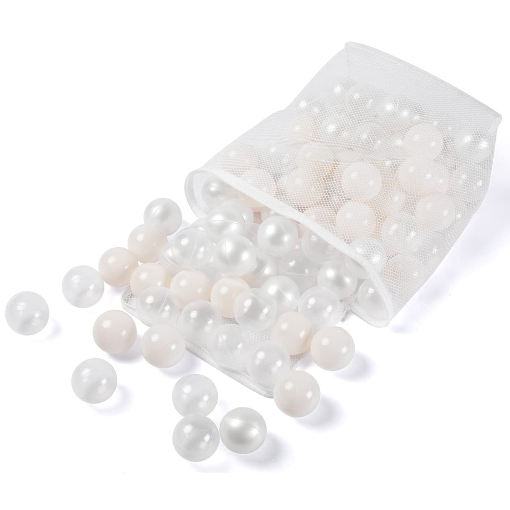 Realhaha ball pit balls being counted and sorted by toddlers.