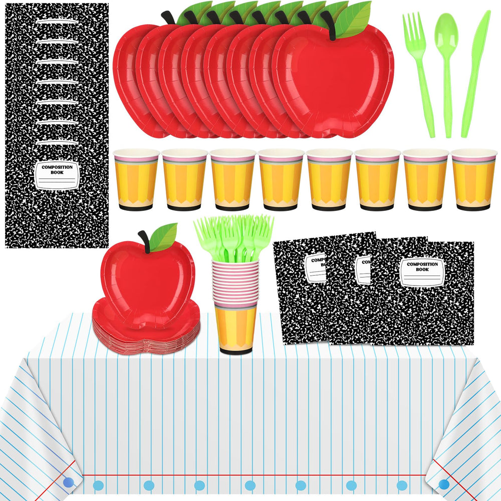 Reallnaive 7-inch apple plates ideal for quick back-to-school snacks and easy cleanup.