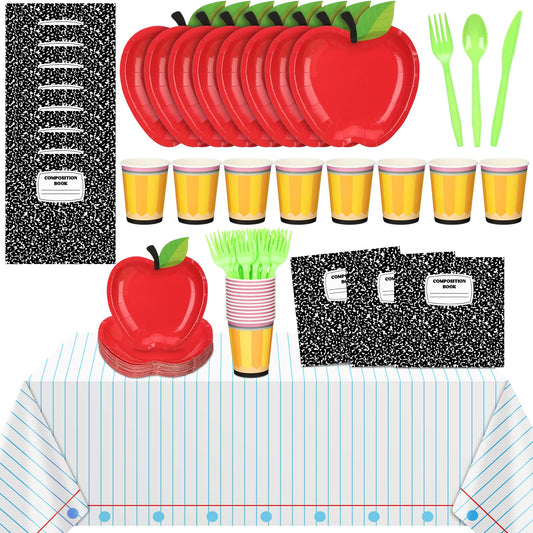 Reallnaive 7-inch apple plates ideal for quick back-to-school snacks and easy cleanup.