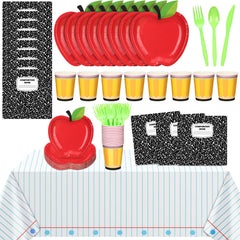 Reallnaive 7-inch apple plates ideal for quick back-to-school snacks and easy cleanup.