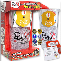 Really?! conversation card game packaging showing components for family nights
