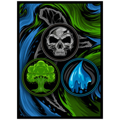 Realm Guard 100ct textured matte sleeves with black border protect MTG cards.