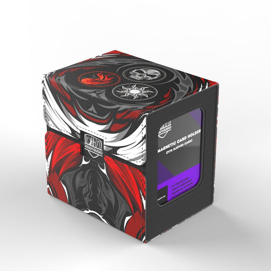 Realm Guard commander deck box magnetic holder protects sleeved cards on the go.