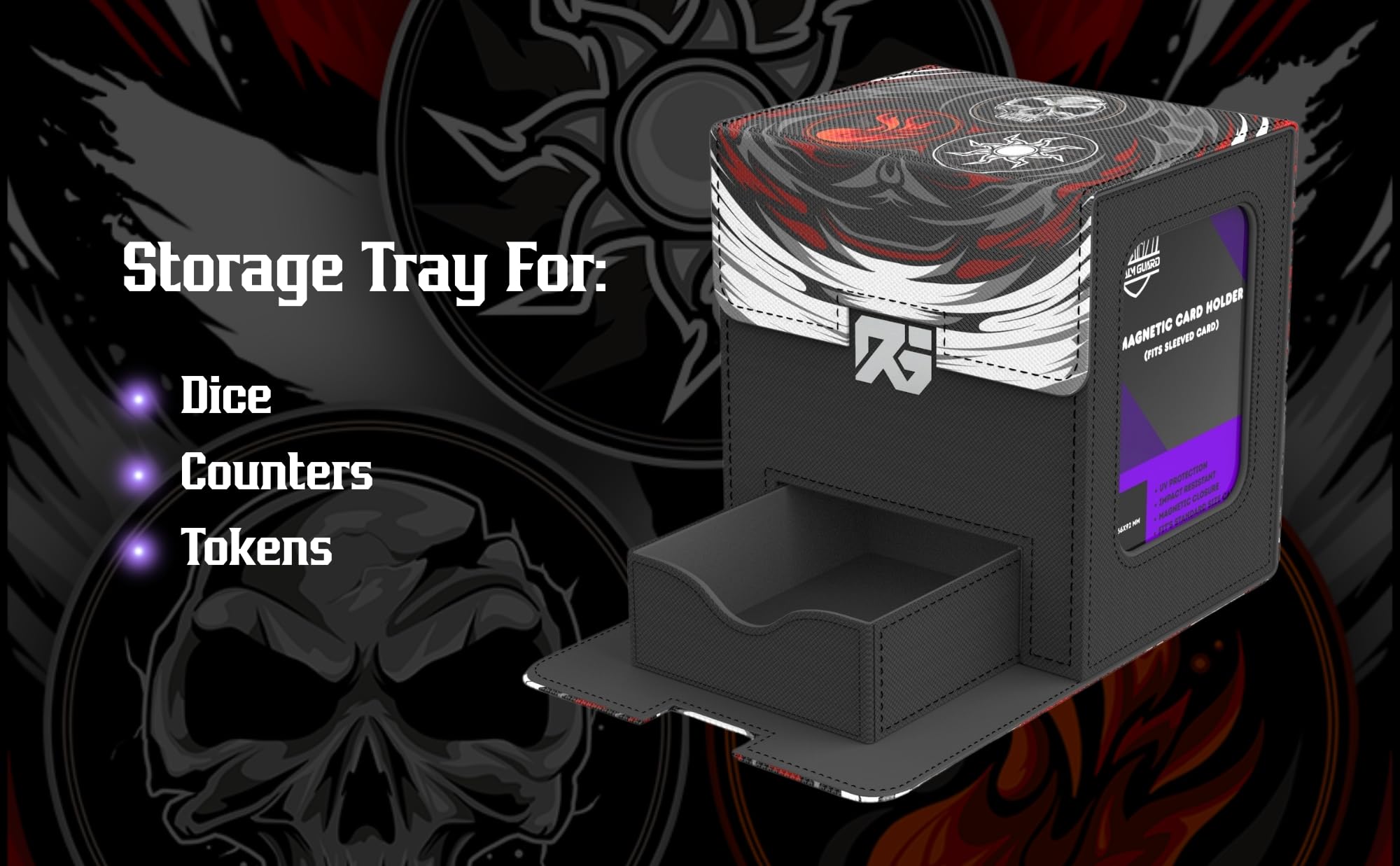 Realm Guard deck box compatible with Magic the Gathering and Lorcana.