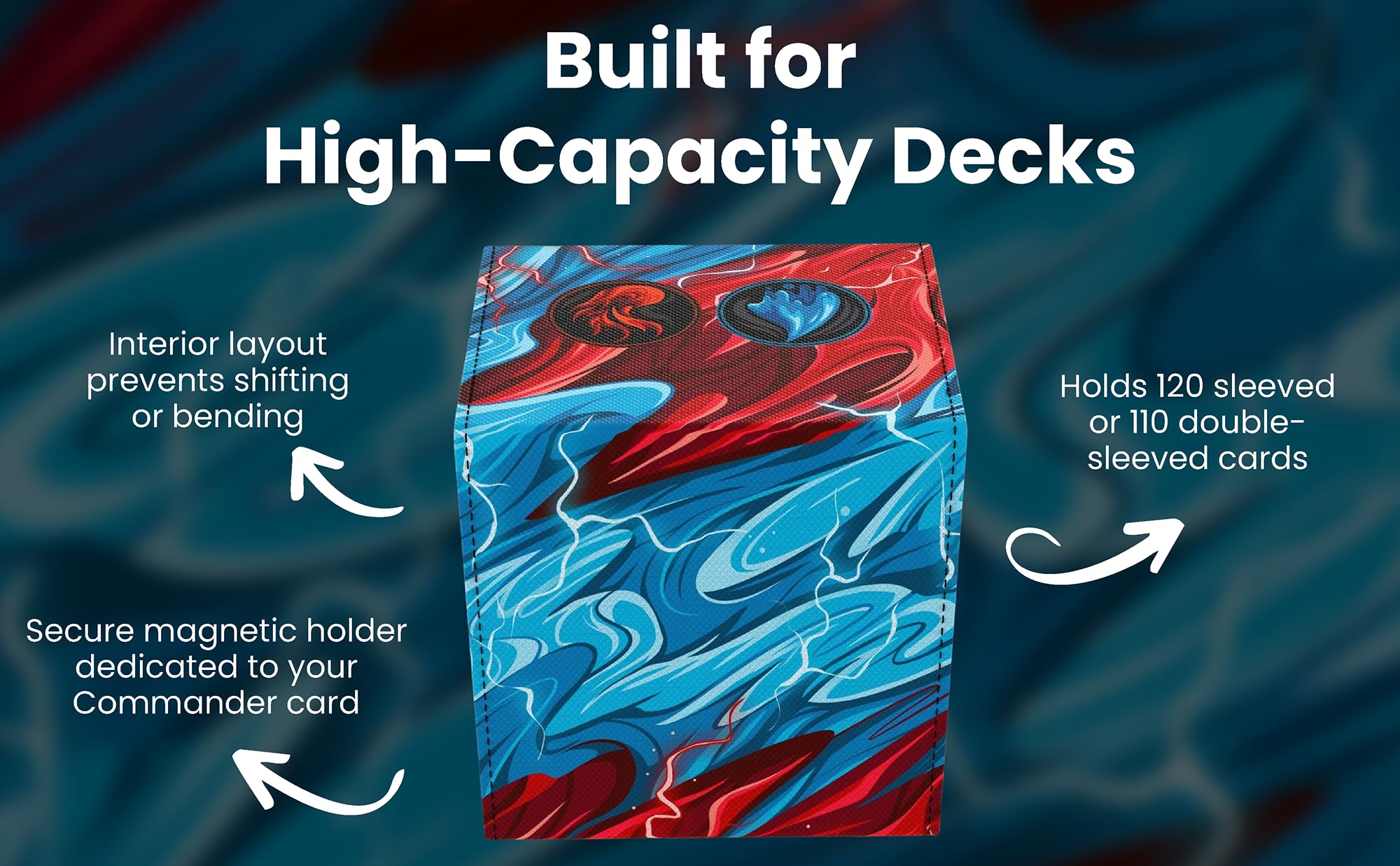 Soft microfiber lining protects cards from scratches.