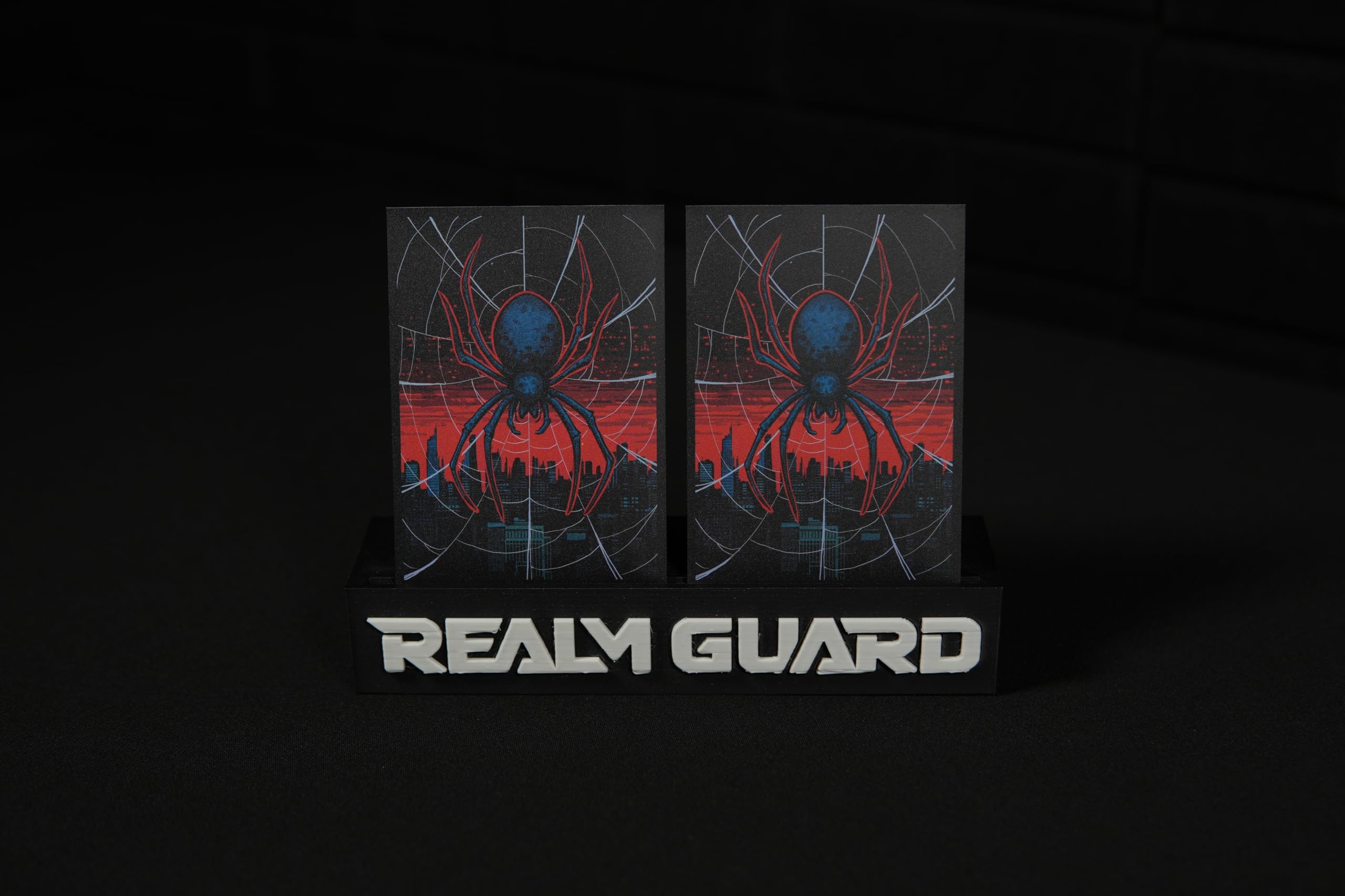 Realm Guard 100-count Spider sleeves protect MTG cards and support easy, reliable handling.