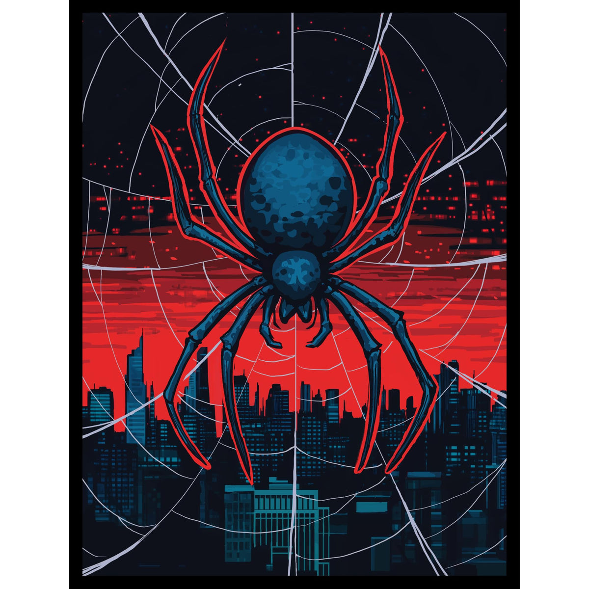 Realm Guard Spider Art sleeves with textured back for smooth shuffling and protection.