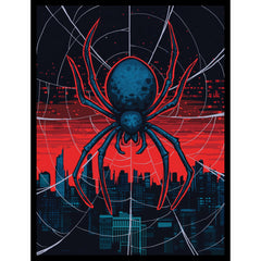 Realm Guard Spider Art sleeves with textured back for smooth shuffling and protection.