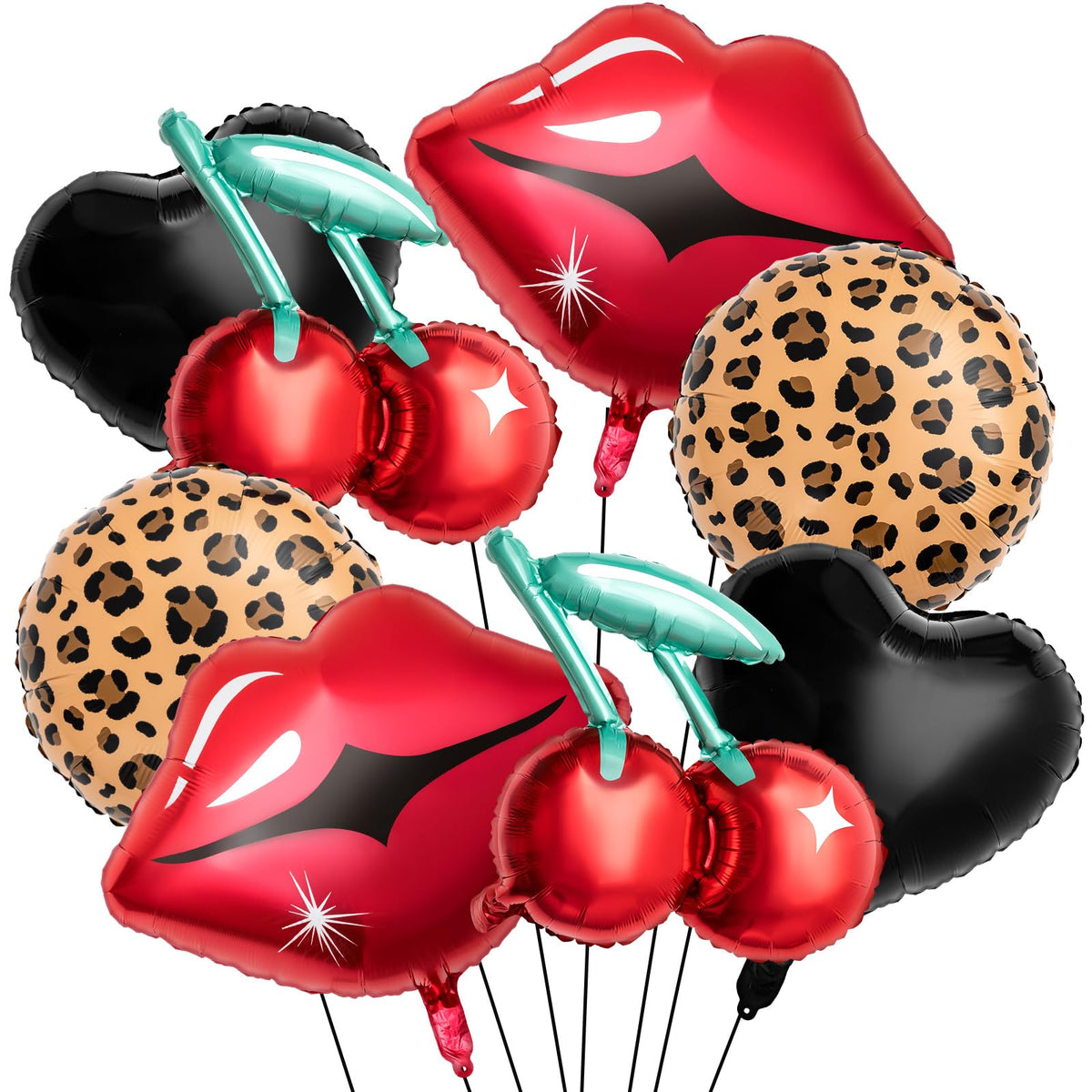 Realspring cherry foil balloons for bold party decor and photo-worthy moments