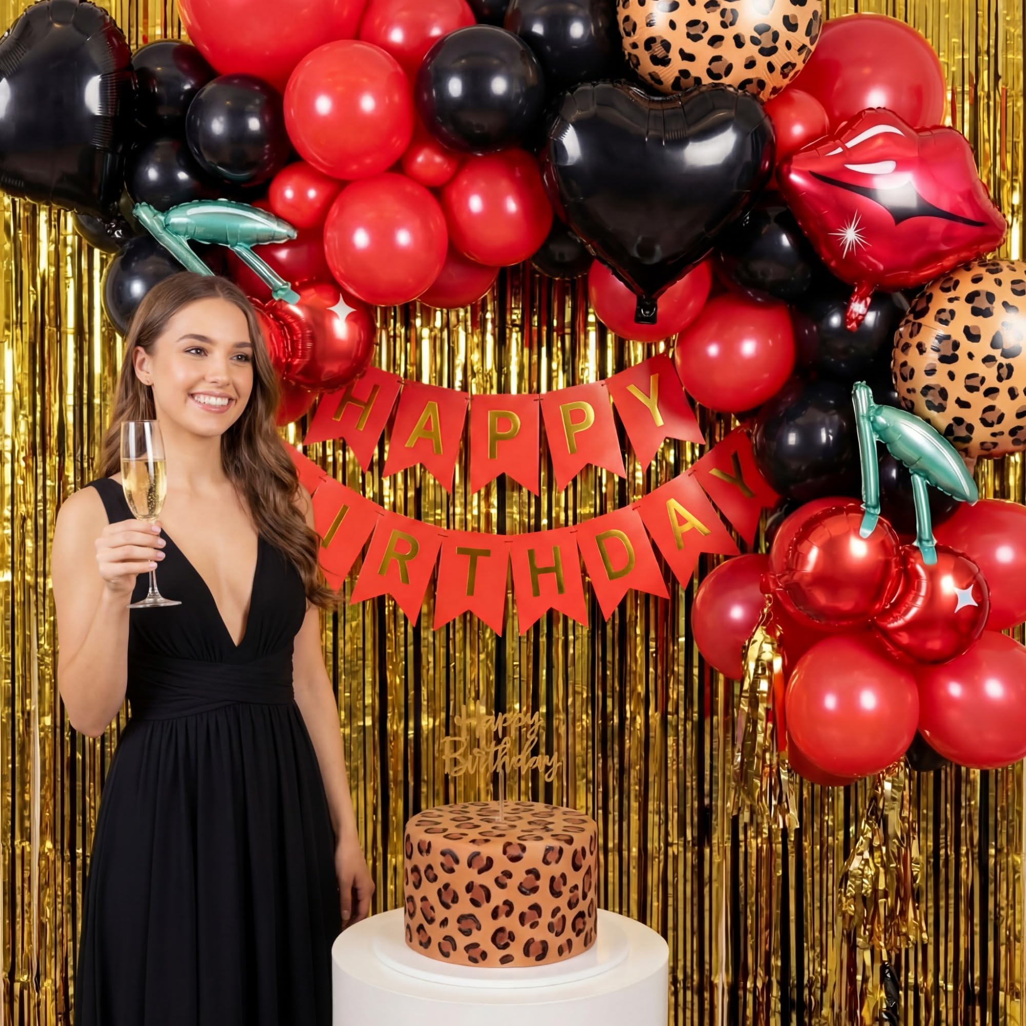 Realspring leopard print foil balloons bring wild chic to any party