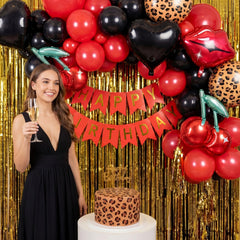 Realspring leopard print foil balloons bring wild chic to any party