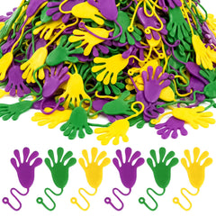 RealSpring Mardi Gras sticky hands in purple for party favors and sensory play