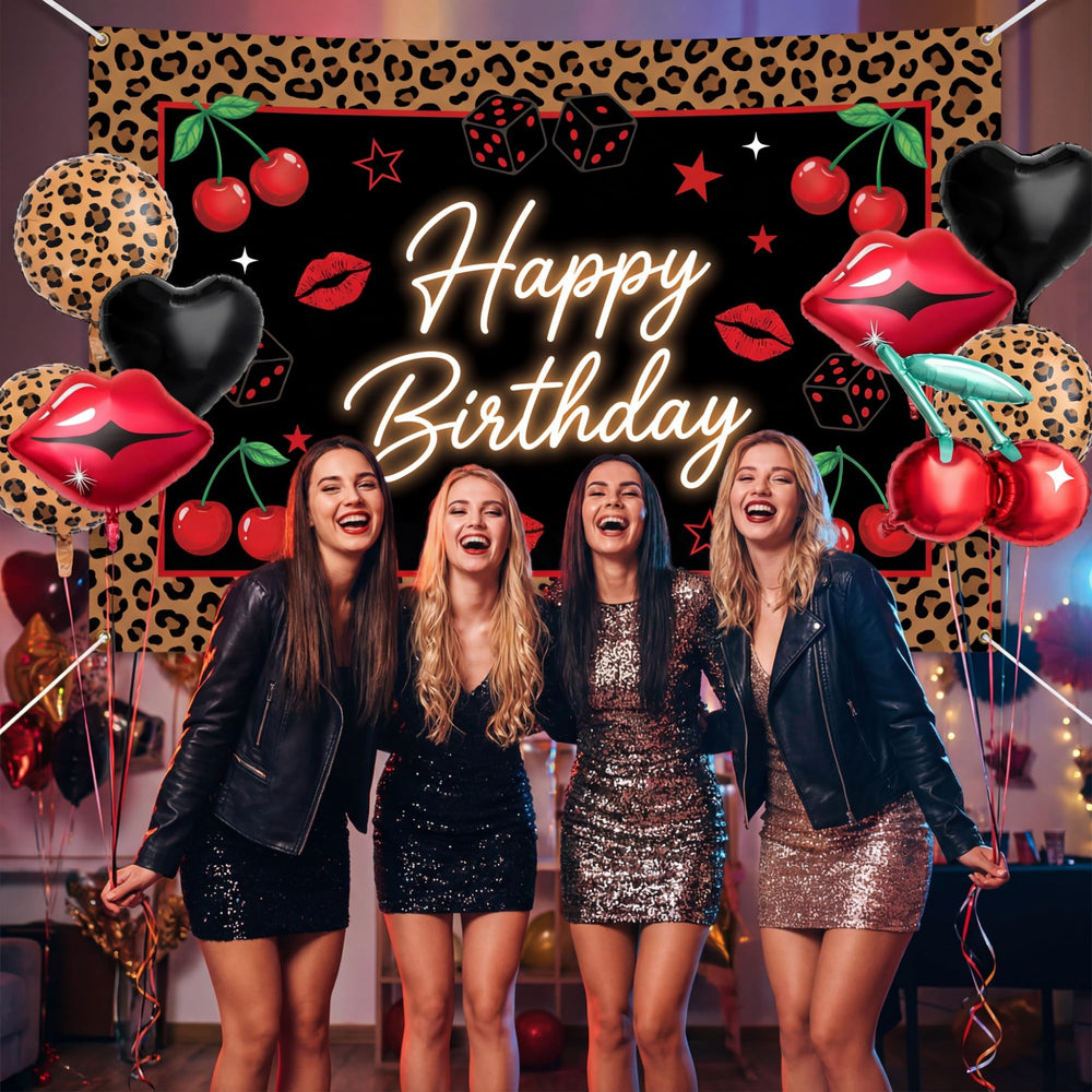 Realspring red lipstick foil balloons create glamorous focal points for events