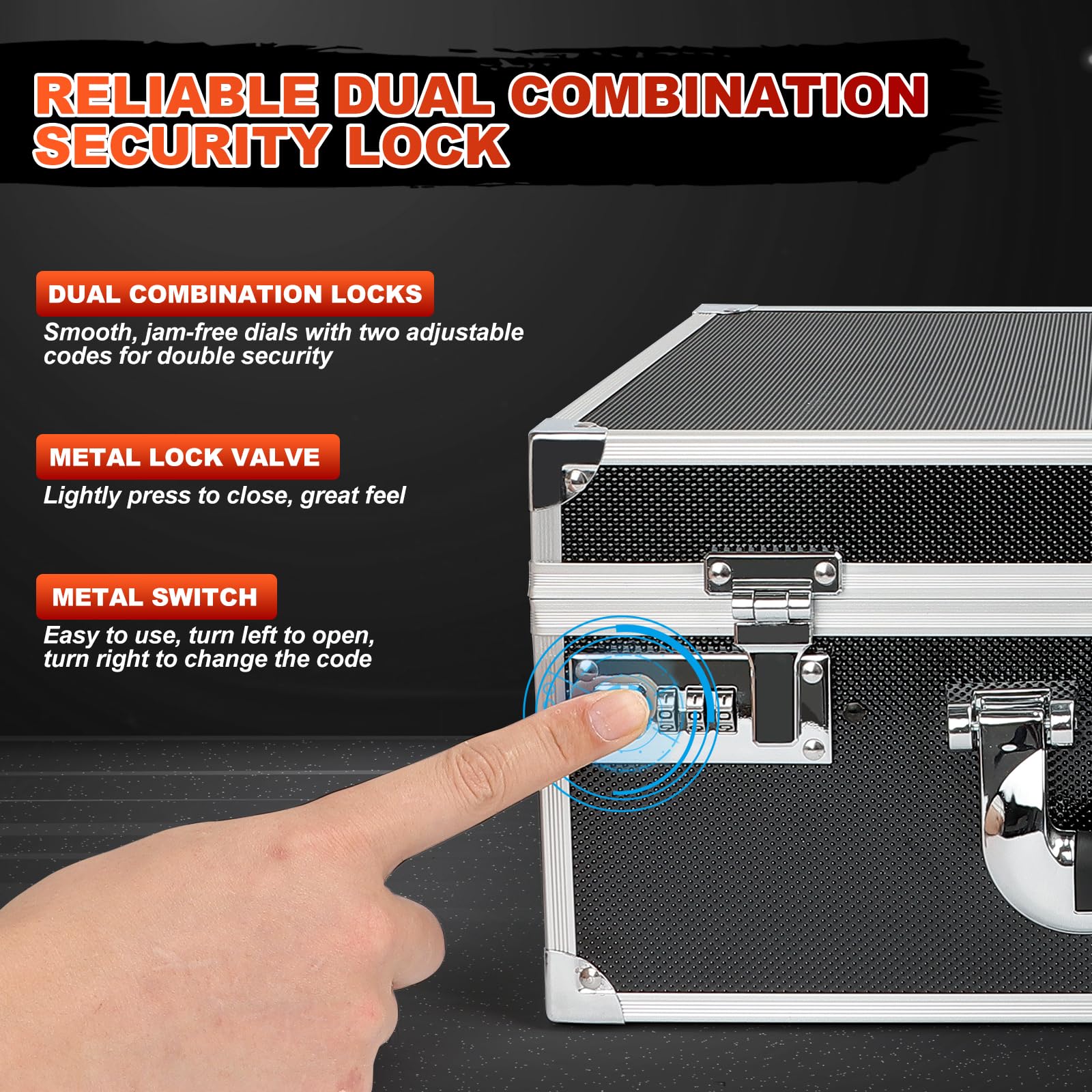 Four extra-thick foam stoppers stabilize cards during movement.