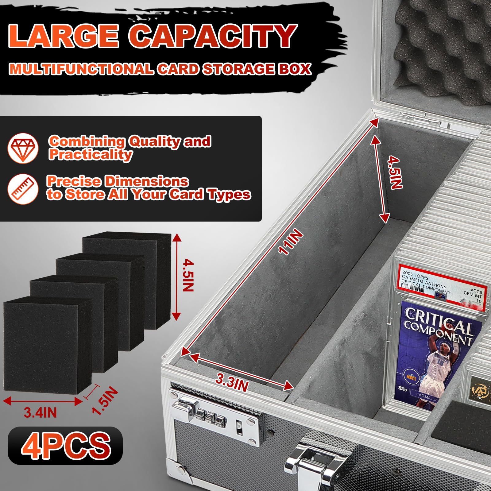 Interior velvet slots protect graded cards inside the REAQUE box.