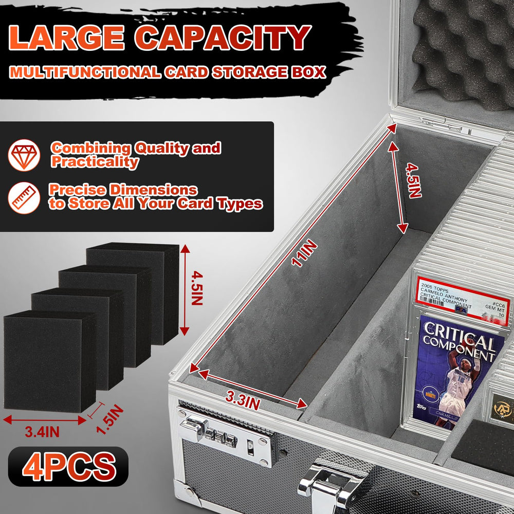 Interior velvet slots protect graded cards inside the REAQUE box.