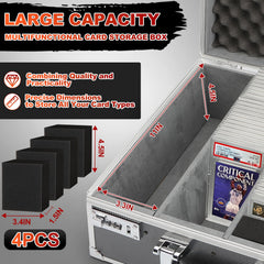 Interior velvet slots protect graded cards inside the REAQUE box.