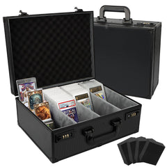 REAQUE graded card storage box front view shows sturdy build and capacity