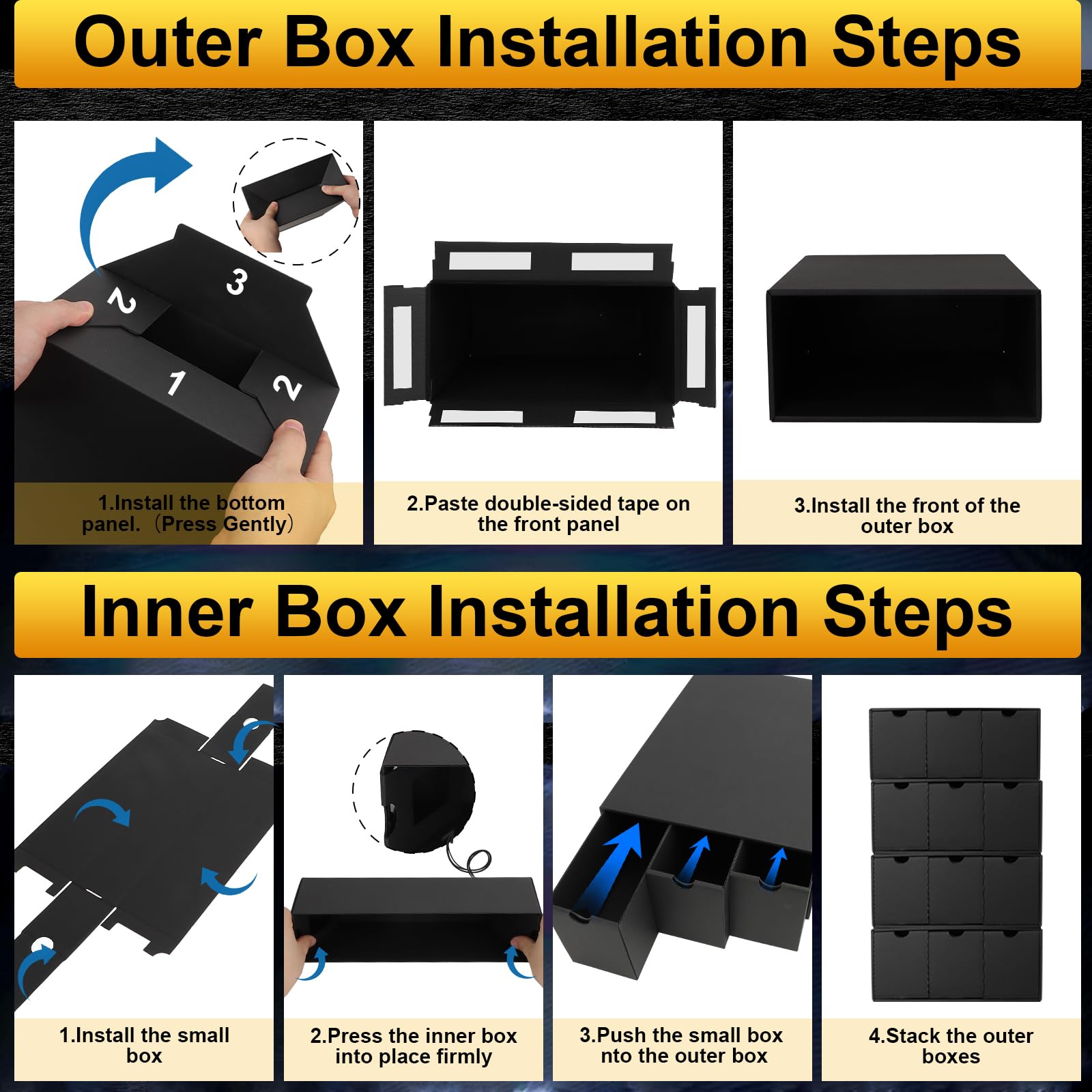REAQUE Toploader Box accessory kit provides comprehensive tools for quick organization