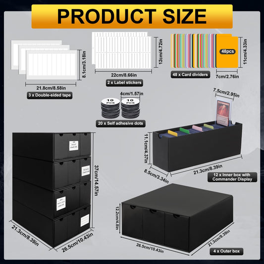 REAQUE Toploader Box dividers highlight organized color-coded sections for fast card locating