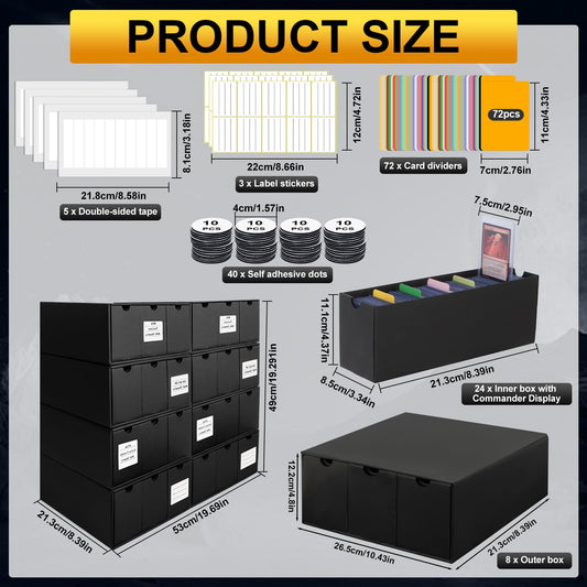 REAQUE box highlights 14400+ sleeveless cards capacity for expansive storage.