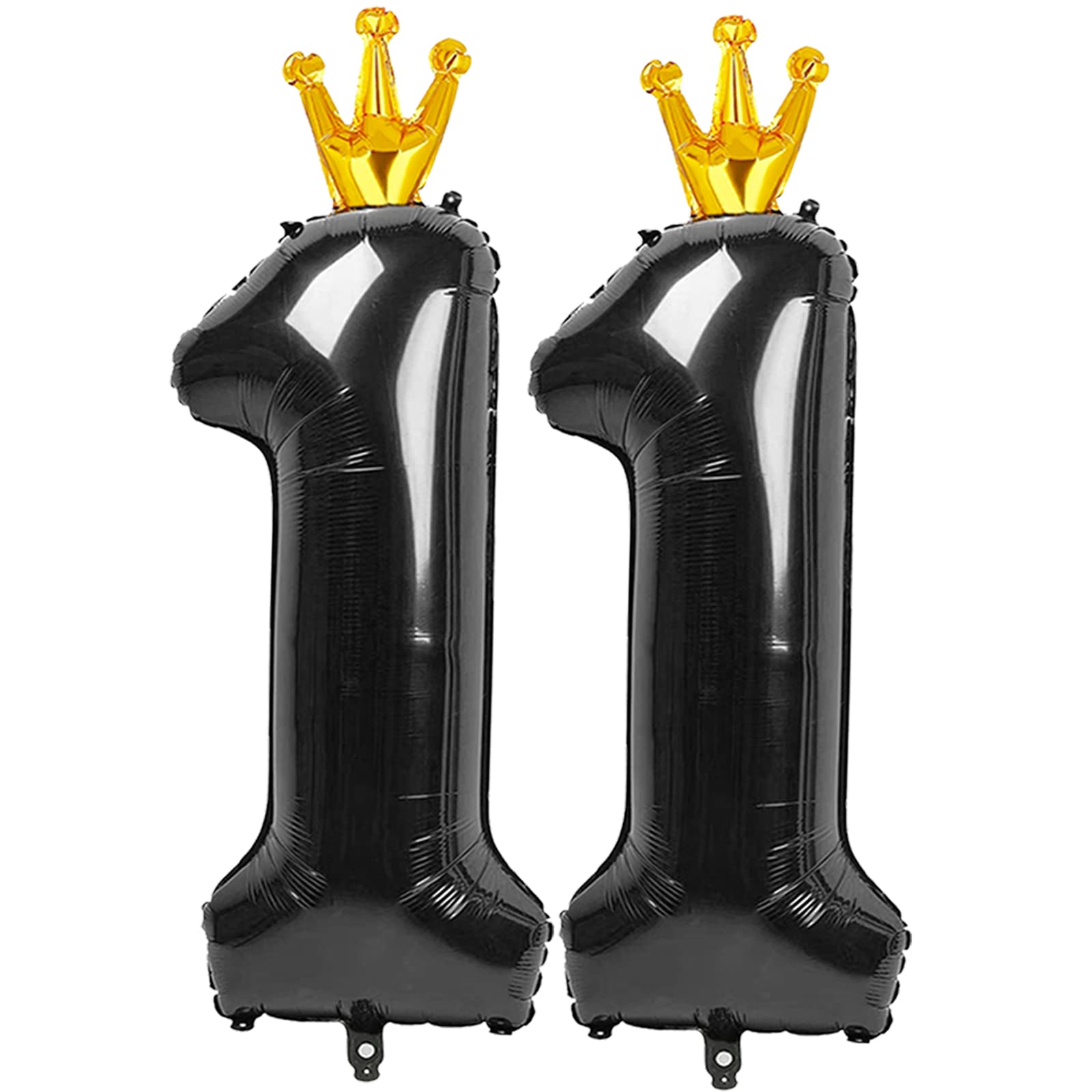 Reavor Black Number 11 balloon, 40-inch centerpiece for bold birthday decor.