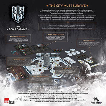 Dice and tokens from Frostpunk board game fueling tense resource management