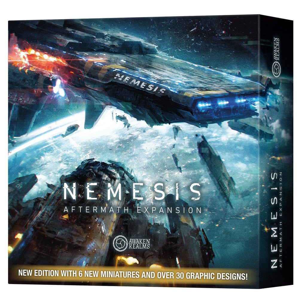 Rebel Studio Nemesis Aftermath Epilogue cover shows a dramatic finale setup for quick, suspenseful play