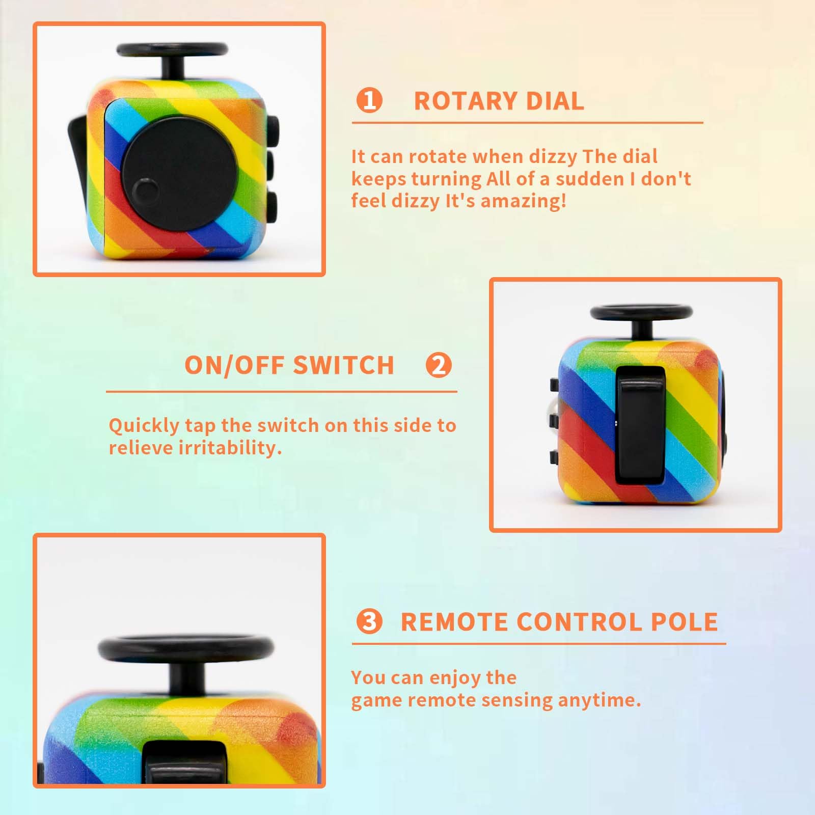 RE:BLEU fidget cube four-pack set arranged for shared stress relief and teamwork