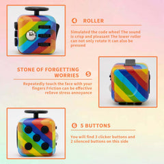 RE:BLEU fidget cube pocket-sized for on-the-go calm during work or travel