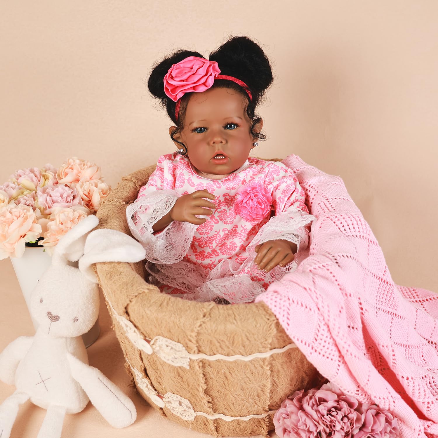 Rebornova doll with poseable arms and legs for versatile play poses