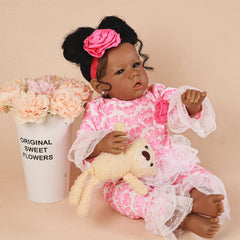 Rebornova silicone vinyl head, arms and legs with soft cloth body for cuddling