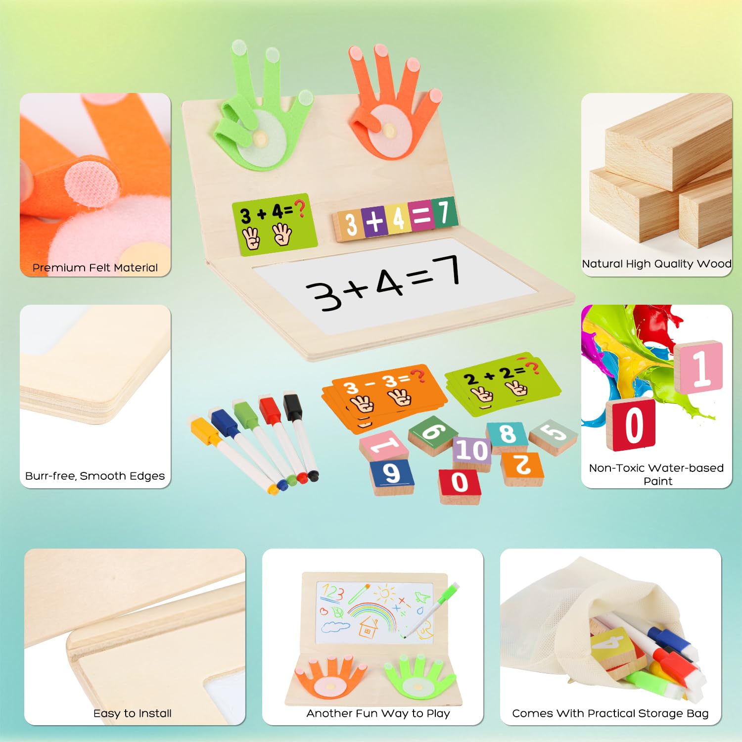 RECEKA Counting cards illustrate numbers for quick drills and pattern recognition