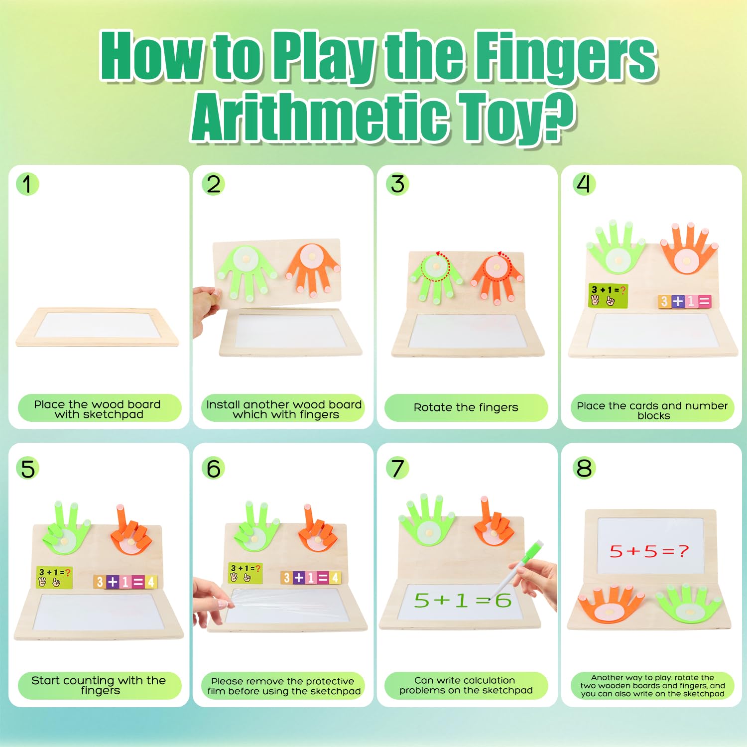 RECEKA Number Blocks set shown for hands-on addition and subtraction activities