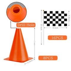 RECER checkered flags 8x5 for vibrant race-themed decor and photo moments