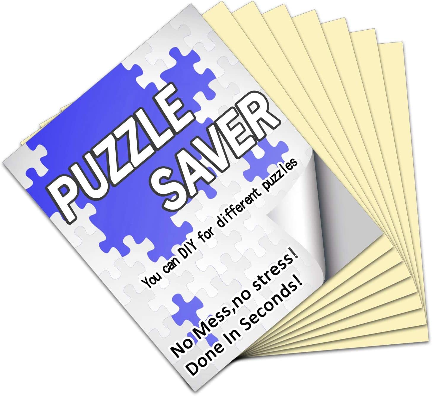 RECHIATO preserve puzzle glue sheets laid out for a 1000-piece puzzle storage