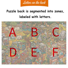 RECHIATO Animal Paradise puzzle back sides help organization during play