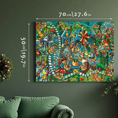 RECHIATO vivid dinosaur park design keeps family game nights lively.