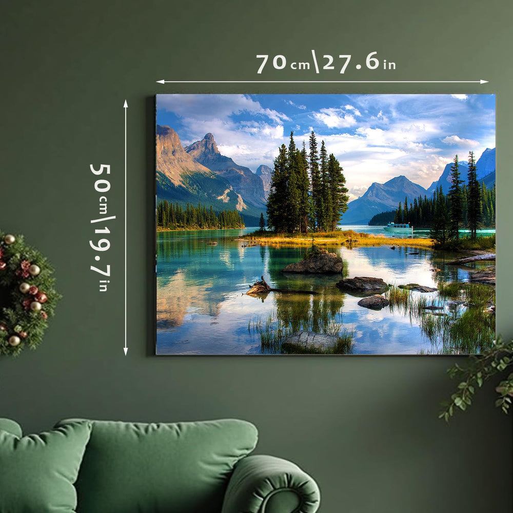 RECHIATO Moraine Lake puzzle back sides marked with English letters for easy organization