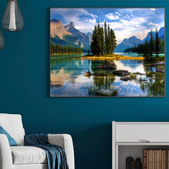 RECHIATO Moraine Lake puzzle finished on table inspires family time and focus
