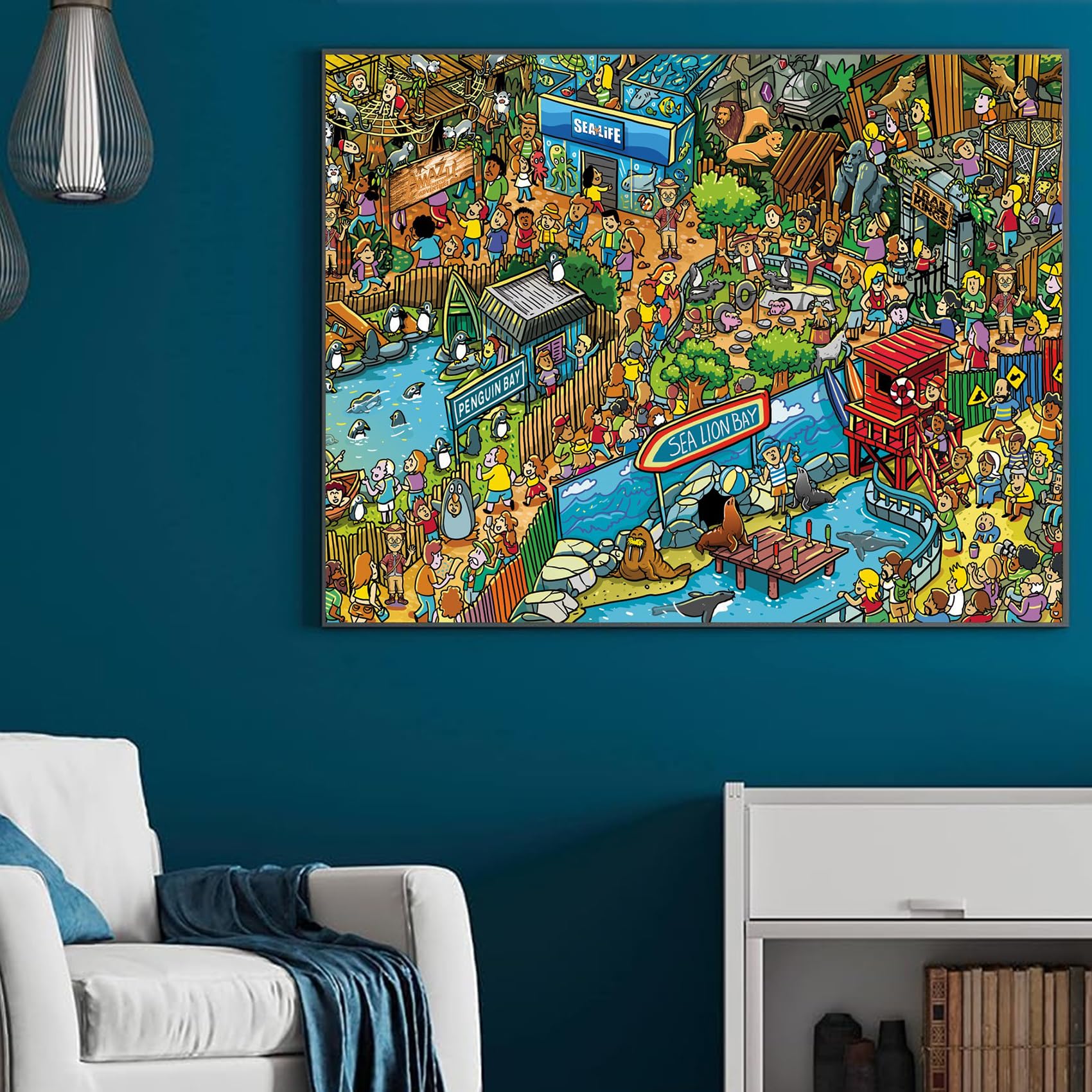 RECHIATO unique-designed 1000-piece puzzle boosts focus and problem-solving during gatherings.