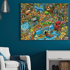 RECHIATO unique-designed 1000-piece puzzle boosts focus and problem-solving during gatherings.