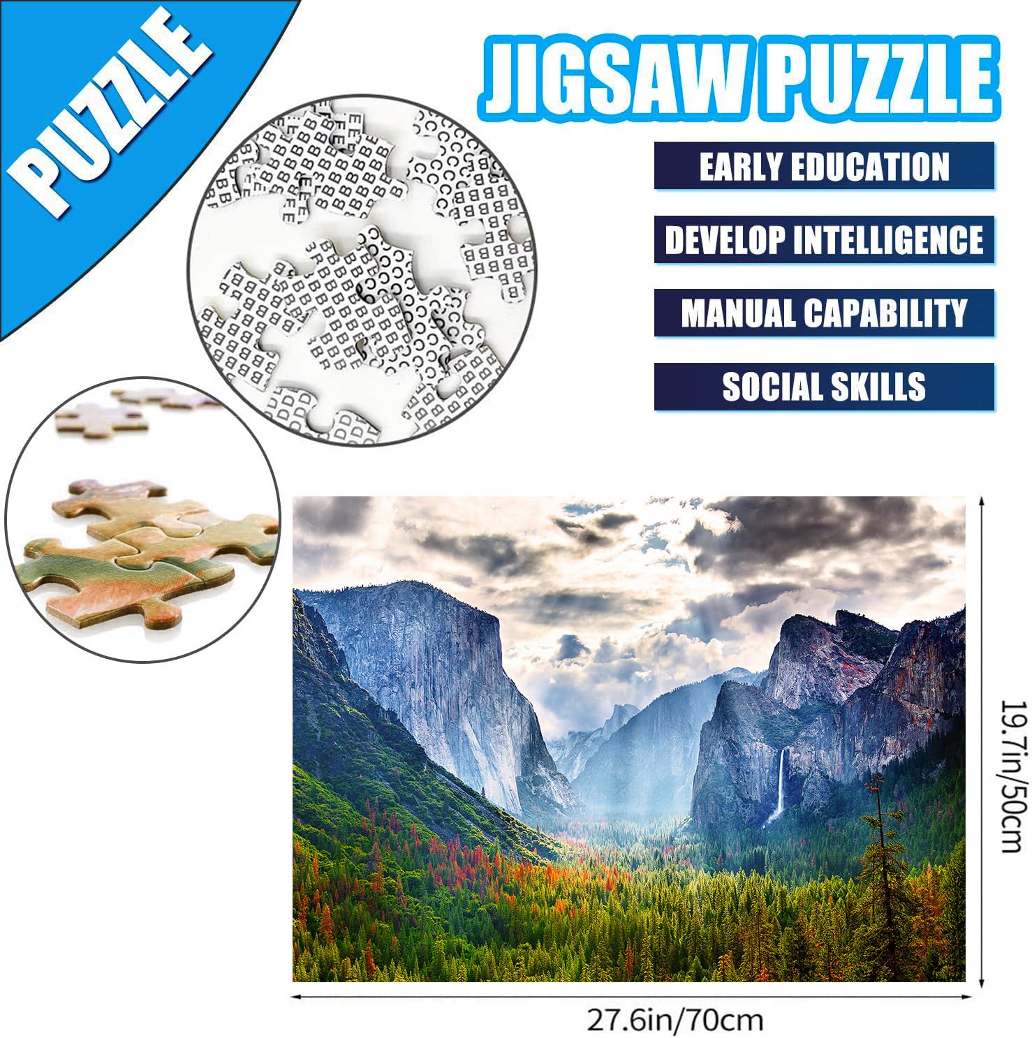RECHIATO Yosemite National Park scene inspires focused puzzle sessions.