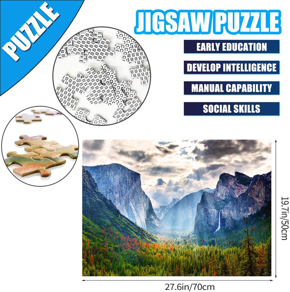 RECHIATO Yosemite National Park scene inspires focused puzzle sessions.