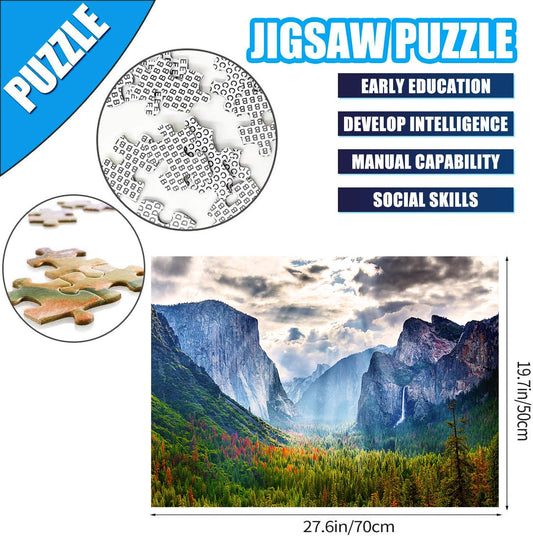 RECHIATO Yosemite National Park scene inspires focused puzzle sessions.